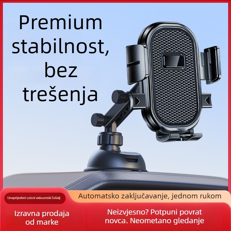 Držač za telefon u automobilu s usisnim držačem, univerzalno, minimalistički stil, prilagodljiv, Kaffeb