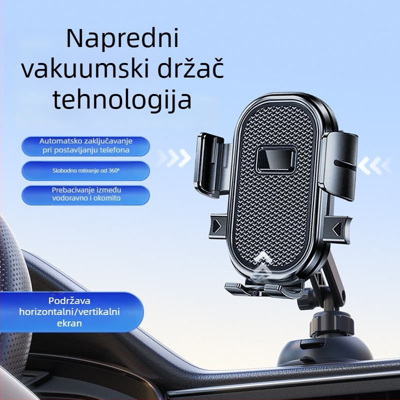 Držač za telefon u automobilu s usisnim držačem, univerzalno, minimalistički stil, prilagodljiv, Kaffeb
