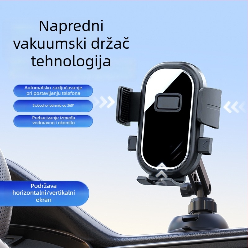 Držač za telefon u automobilu s usisnim držačem, univerzalno, minimalistički stil, prilagodljiv, Kaffeb