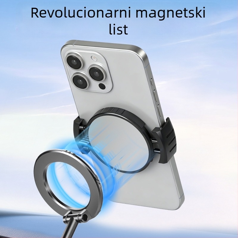 Univerzalni magnetski držač za mobitel u automobilu s bežičnim punjenjem 15W, Snap-On montaža na otvor zraka