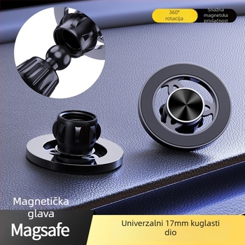 MagSafe držač za mobitel u autu, magnetsko pričvršćivanje, 360° rotacija, montaža na zračni otvor, univerzalna kompatibilnost