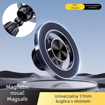 MagSafe držač za mobitel u autu, magnetsko pričvršćivanje, 360° rotacija, montaža na zračni otvor, univerzalna kompatibilnost