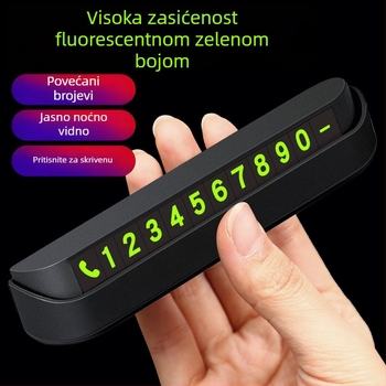 Svjetleća privremena ploča za parkiranje autom, protuklizna, skrivena za manevriranje, unutarnja ukras s telefonskim brojem — Model 4941; Materijal: Drugo; Tisak logotipa: Moguće