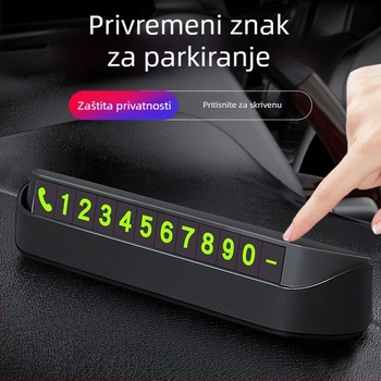 Svjetleća privremena ploča za parkiranje autom, protuklizna, skrivena za manevriranje, unutarnja ukras s telefonskim brojem — Model 4941; Materijal: Drugo; Tisak logotipa: Moguće