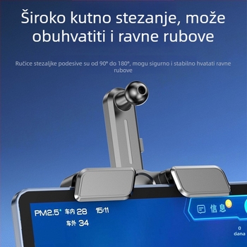 DP02 Novi model 2025: Držač za telefon u automobilu s velikim zaslonom i klipsom za ploču instrument tabli
