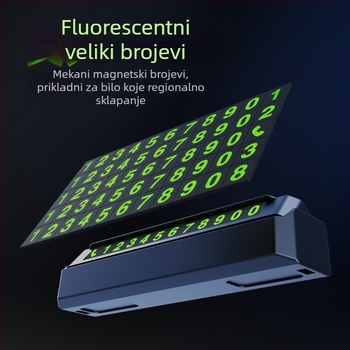 Auto privremena tablica za parkiranje, skriveni dizajn, plastični materijal, moguć tisak logotipa