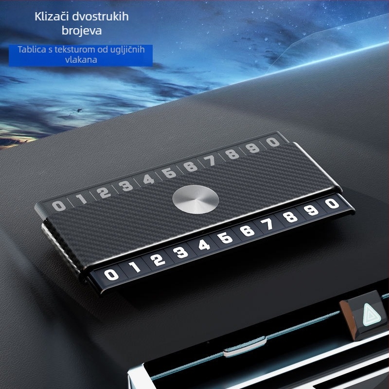 Skrivena privremena kartica za parkiranje automobila – Plastika, Model 0022, Tip: Skriveno, Ispis loga moguć, Bez prilagođavanja