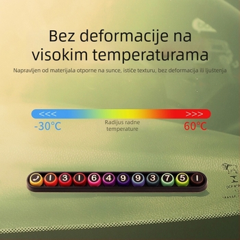 BBDD Pin doudou Max – plastična skrivena privremena tablica za parkiranje s logom, model Pin doudou Max verzija