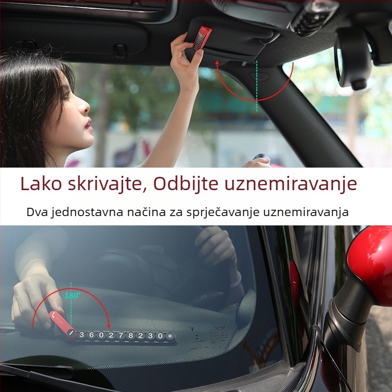 BBDD Pin doudou Max – plastična skrivena privremena tablica za parkiranje s logom, model Pin doudou Max verzija