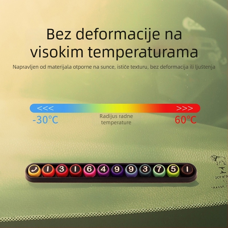 BBDD Pin doudou Max – plastična skrivena privremena tablica za parkiranje s logom, model Pin doudou Max verzija