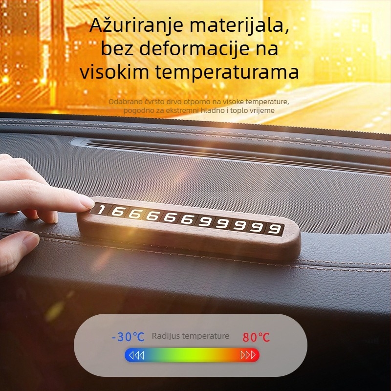 Auto-montirani drveni znak za parkiranje, luminescentskog tipa, šifra proizvoda: Drveni STOP znak