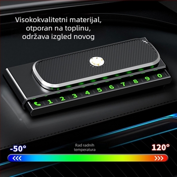 Automobilska privremena pločica za parkiranje, model T80, plastični materijal, tiskanje logotipa dostupno, prilagodba, marka Yirui
