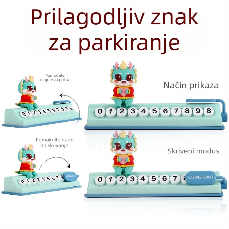 Privremena ploča za parkiranje - Skrivena magnetska pločica s karikaturom, PVC mekano ljepilo, model YF20241106, marka Silver Maple, moguć ispis logotipa, prilagodba na zahtjev