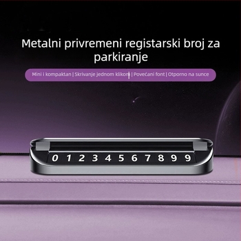 Tablica za broj parkiranja Xiaomi SU7 – metal, model Su7, privremena ploča za parkiranje, skriveni dodatak