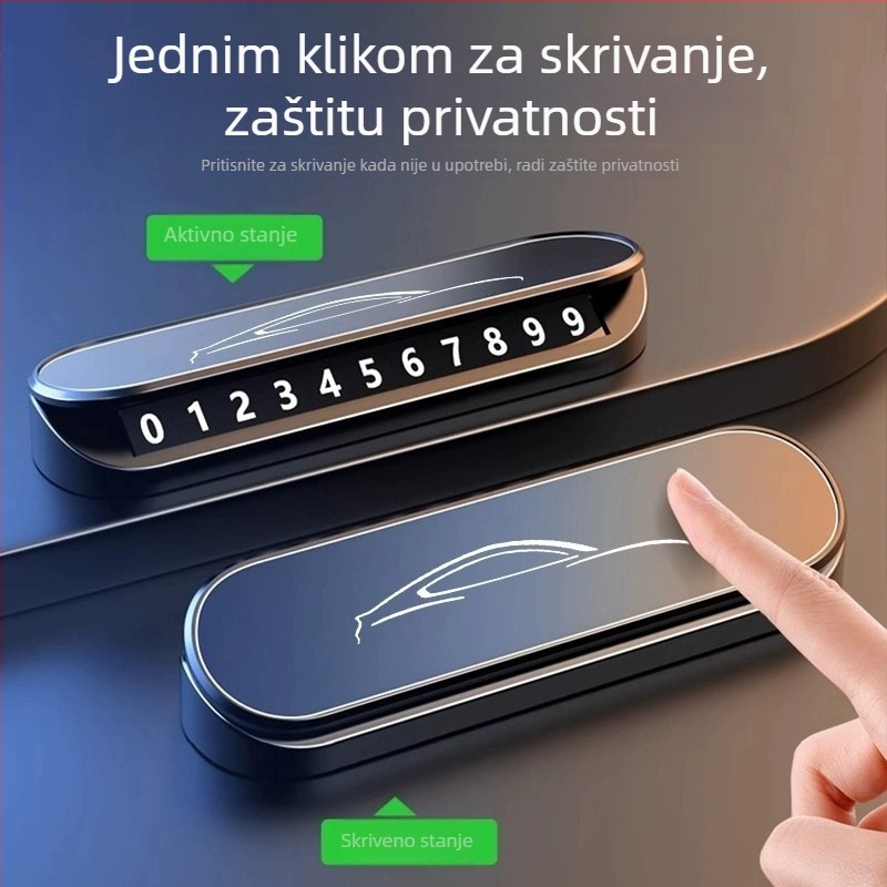 Tablica za broj parkiranja Xiaomi SU7 – metal, model Su7, privremena ploča za parkiranje, skriveni dodatak