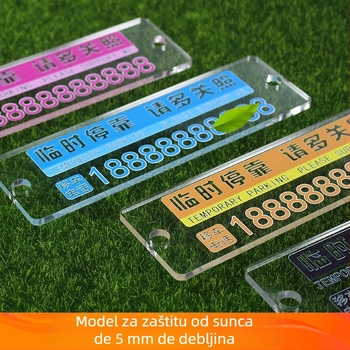 Kartica za parkiranje s QR kodom, plastična, prilagodljiva logotipu, tip QR koda