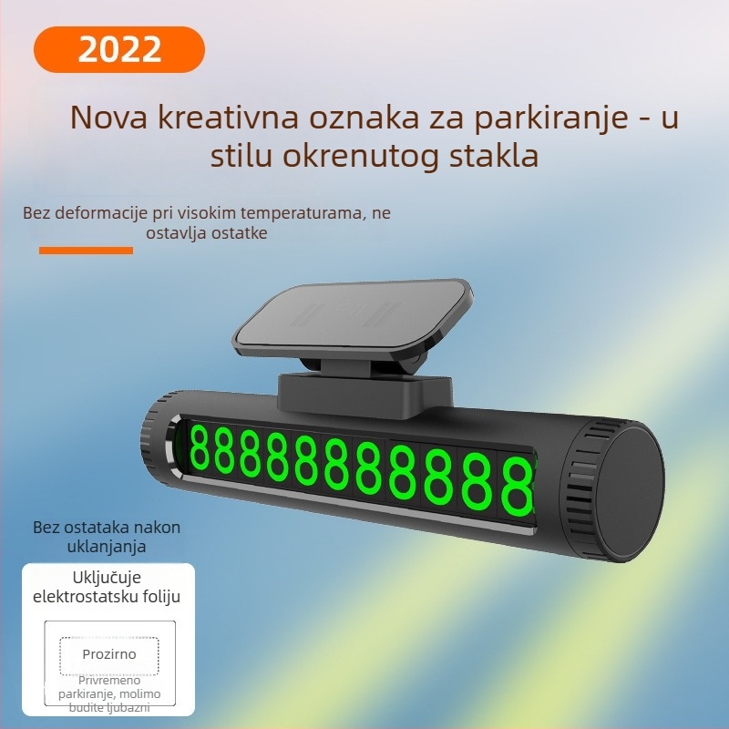 Unutarnja dekoracija automobila – privremeni znak za parkiranje s telefonskim brojem, model YT-P11, plastika, OK logo, brend EITAI