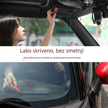bbdd Originalni dizajn – Osnovna verzija Privremena pločica za parkiranje, plastika, model Pindoudou Basic, moguć ispis logotipa