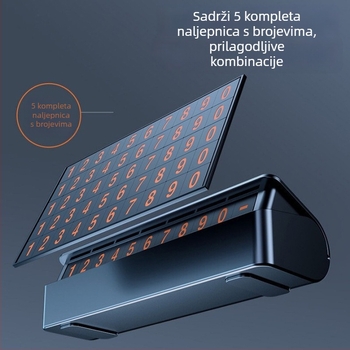 Skrivena pomična registracijska pločica za automobil, plastika, model Move license plate, mogućnost prilagodbe, ispis logotipa