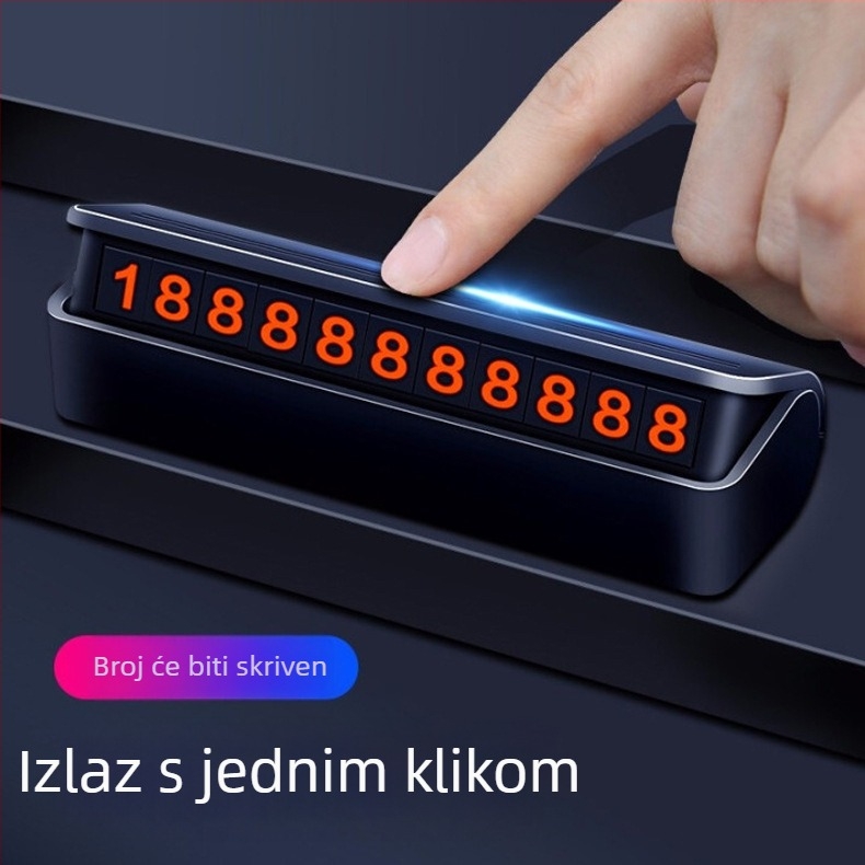 Skrivena pomična registracijska pločica za automobil, plastika, model Move license plate, mogućnost prilagodbe, ispis logotipa
