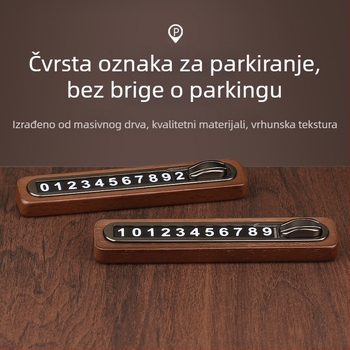 Privremena drvena tablica za premještanje vozila, Ellis; moguć ispis logotipa; skriveni tip; obrada i prilagodba: Ne
