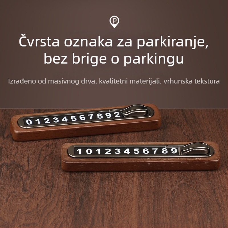 Privremena drvena tablica za premještanje vozila, Ellis; moguć ispis logotipa; skriveni tip; obrada i prilagodba: Ne