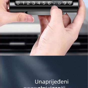 Privremena tablica za parkiranje s telefonskim brojem za unutrašnjost automobila – metal, prilagodljiv logo, podrijetlo Guangdong