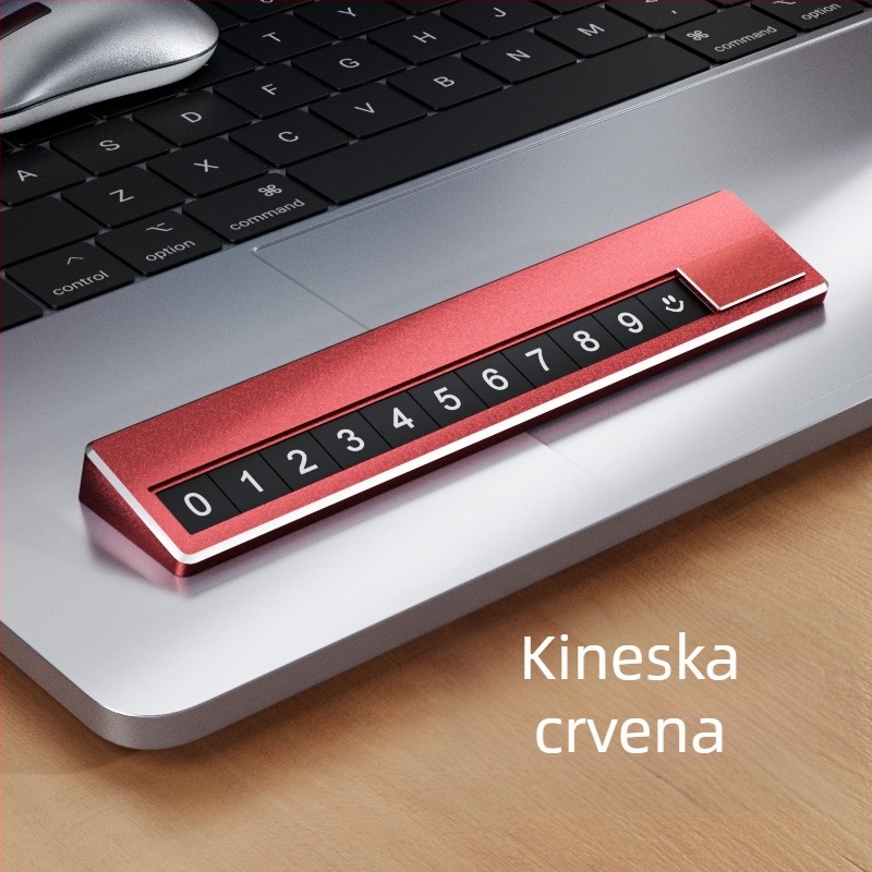 Skriveni metalni znak za parkiranje u automobilu s telefonskim brojem, model TC104, otisak logotipa, licencirana privatna etiketa