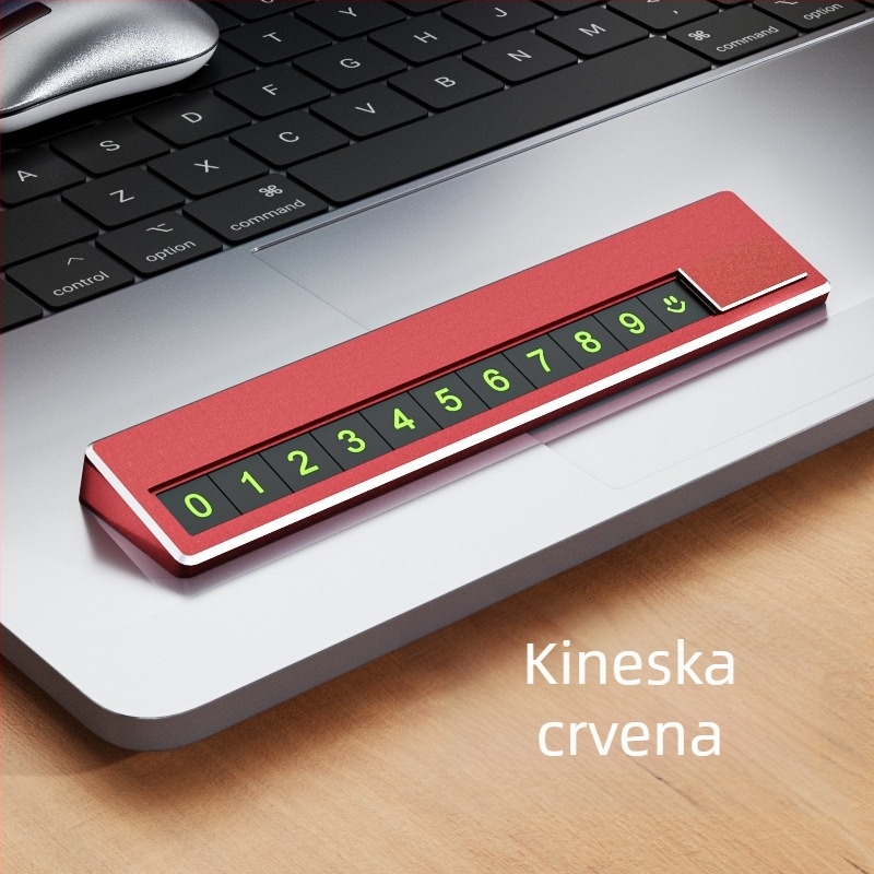 Skriveni metalni znak za parkiranje u automobilu s telefonskim brojem, model TC104, otisak logotipa, licencirana privatna etiketa