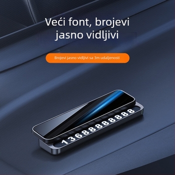 Metalna privremena pločica za parkiranje, model Tcp-c02, prilagodljiv logotip, ispis logotipa dostupan