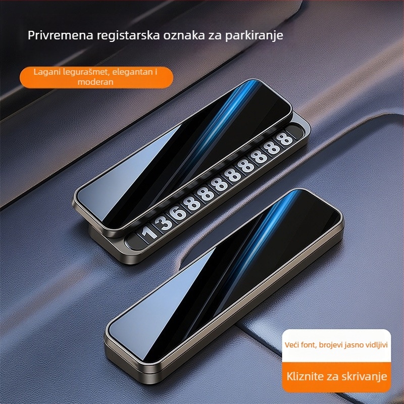 Metalna privremena pločica za parkiranje, model Tcp-c02, prilagodljiv logotip, ispis logotipa dostupan