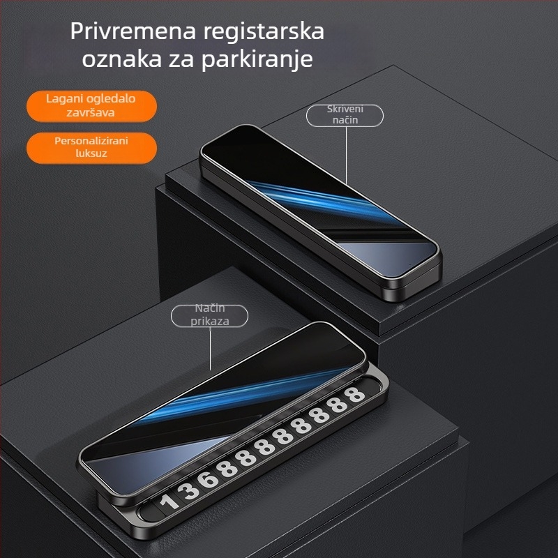 Metalna privremena pločica za parkiranje, model Tcp-c02, prilagodljiv logotip, ispis logotipa dostupan