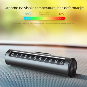 Skrivena tablica za parkiranje automobila s privremenom tablicom i pomičnom tablicom s brojem