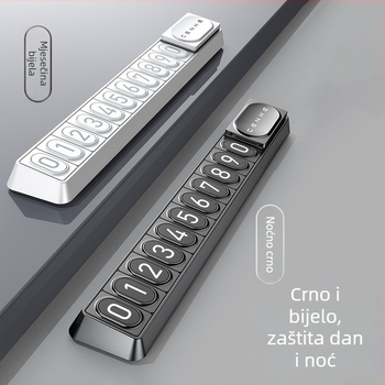 Magnetska privremena tablica za parkiranje automobila, svjetleća, model Little One H10, plastika, otisnuti logo, licencirana privatna marka