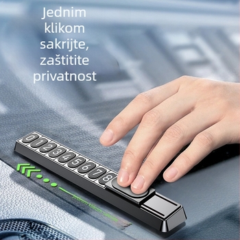 Magnetska privremena tablica za parkiranje automobila, svjetleća, model Little One H10, plastika, otisnuti logo, licencirana privatna marka