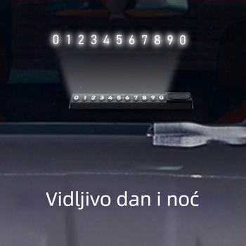Magnetska privremena tablica za parkiranje automobila, svjetleća, model Little One H10, plastika, otisnuti logo, licencirana privatna marka