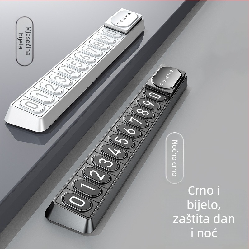 Magnetska privremena tablica za parkiranje automobila, svjetleća, model Little One H10, plastika, otisnuti logo, licencirana privatna marka