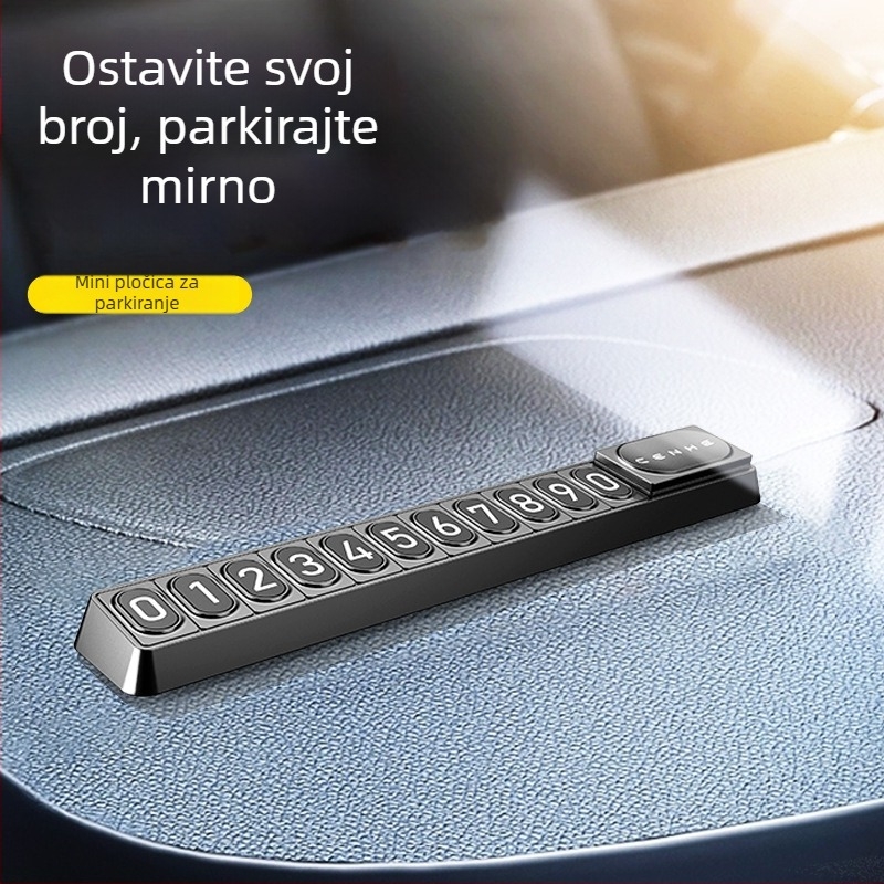 Magnetska privremena tablica za parkiranje automobila, svjetleća, model Little One H10, plastika, otisnuti logo, licencirana privatna marka