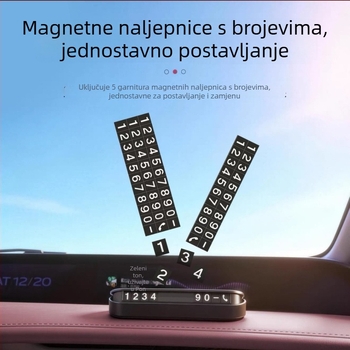 Xiaomi SU7/YU7 – privremena tablica za parkiranje u originalnoj boji automobila, za unutarnju upotrebu; pločica s telefonskim brojem za premještanje vozila; svijetli u mraku; plastična; model 001