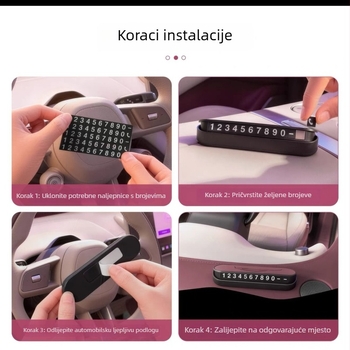 Xiaomi SU7/YU7 – privremena tablica za parkiranje u originalnoj boji automobila, za unutarnju upotrebu; pločica s telefonskim brojem za premještanje vozila; svijetli u mraku; plastična; model 001