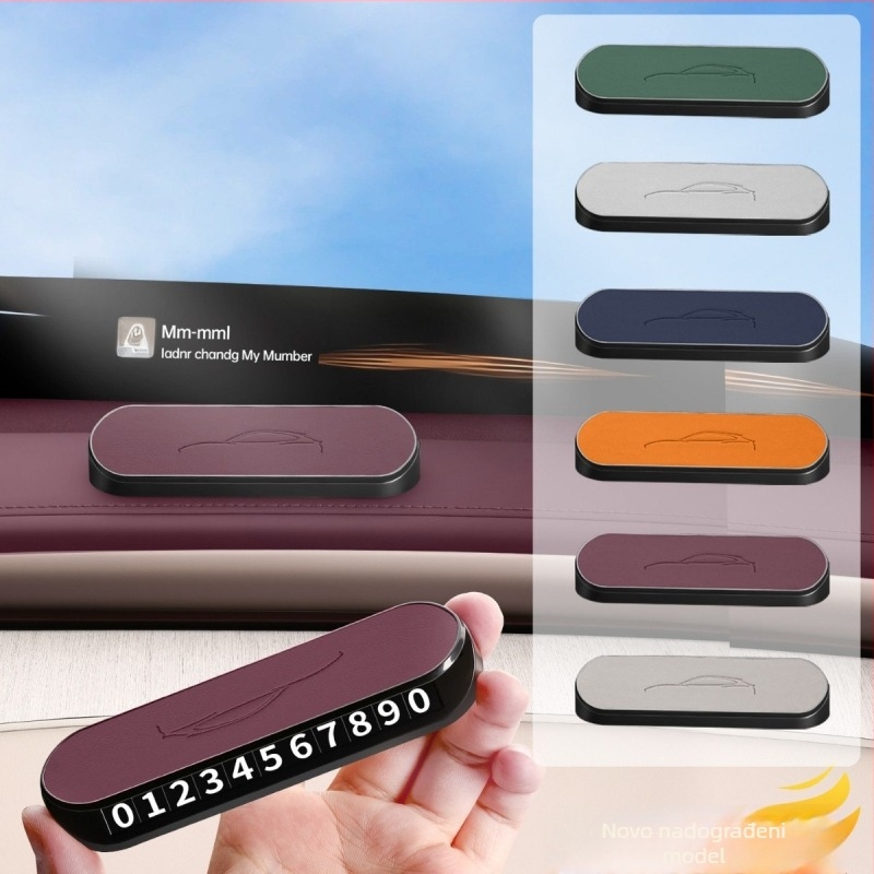 Xiaomi SU7/YU7 – privremena tablica za parkiranje u originalnoj boji automobila, za unutarnju upotrebu; pločica s telefonskim brojem za premještanje vozila; svijetli u mraku; plastična; model 001