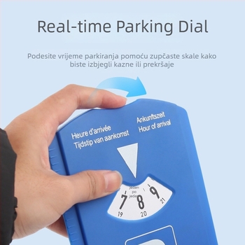Komplet privremenog automobilskog znaka za parkiranje s lopaticom za snijeg, scraperom za vodu, euro kovanicom, mjeračem dubine gaznoga sloja i mjeračem vremena parkiranja (Model By-1865, ABS, mogućnost ispisa logotipa)