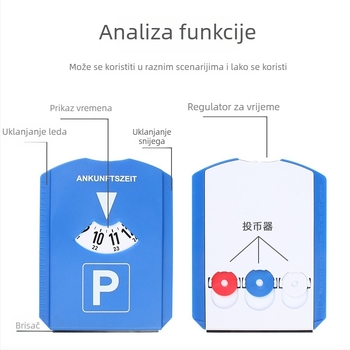 Znak za parkiranje automobila s funkcijom lopatice za led, plastično tijelo, prijenosni — Model Ad-04305, mogućnost ispisa logotipa, ovlaštena privatna marka