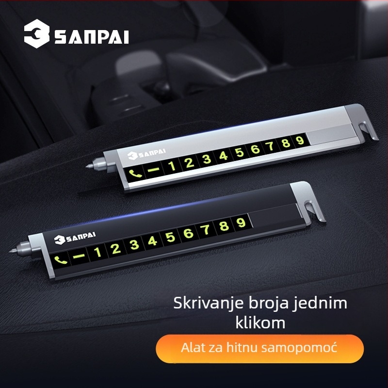 Skriveni sigurnosni čekić od aluminijevog legura s rezačem pojasa, model P3, otisak logotipa, prilagodljivo