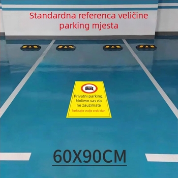 Podna naljepnica za privatno parkiranje — svjetleći reflektirajući znak Zabranjeno parkiranje plastična model 985