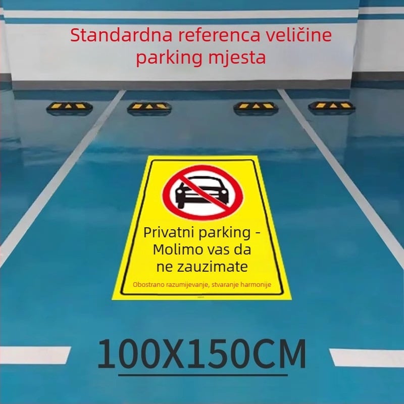 Podna naljepnica za privatno parkiranje — svjetleći reflektirajući znak Zabranjeno parkiranje plastična model 985