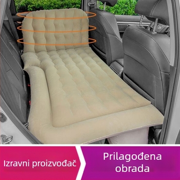 BY-808 Automobilska nadduvna postelja za putovanja – 2-u-1, PVC s flokiranjem, ručno napuhavanje, nosivost 500 kg
