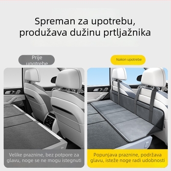 Proširena ploča za spavanje stražnjeg sjedala automobila, SUV/sedan, Model 055, Nosivost 100 kg, Bez nadimanja, Kemping/odmor funkcija