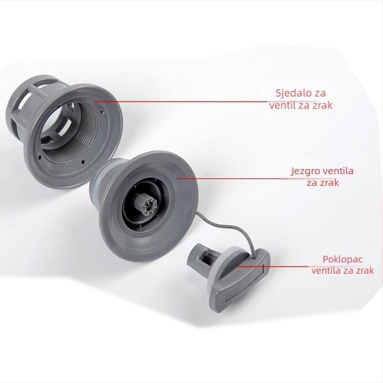 Univerzalni visokotlačni zračni ventil s 8 zubi, za SUP, daske za surfanje, kajake i čamce (plastika, LCO-SPORT)