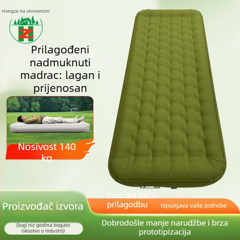 Naduvljivo ležište za kampiranje — Hongze branda, površina od poliesterskog pongee s TPU-om, težina 2000 g, nosivost 400 kg